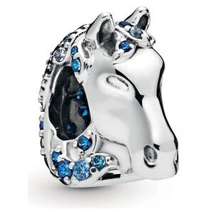 Pandora Disney Frozen Nokk Horse Charm - Blue Crystals & Enamel S925 - NWT